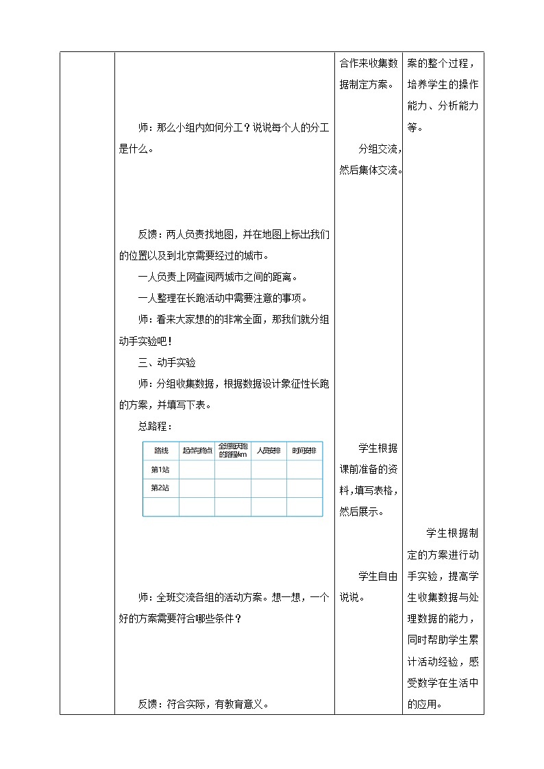 北师大版数学五年级下册《“象征性”长跑》教学设计03