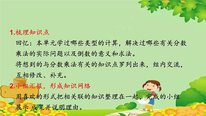 青岛版数学六年级上册 一、小手艺展示——分数乘法-我学会了吗?课件第2页