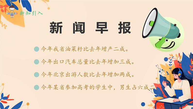 人教版小学六年级数学下册 第二单元 成数 课件第3页