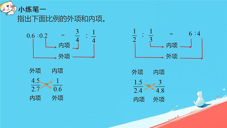 人教版小学六年级数学下册 比例的基本性质 课件08