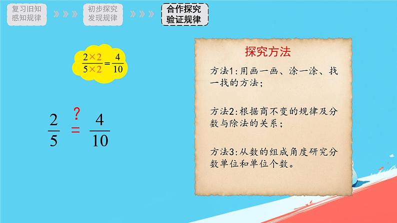 人教版小学五年级数学下册分数的基本性质课件第7页