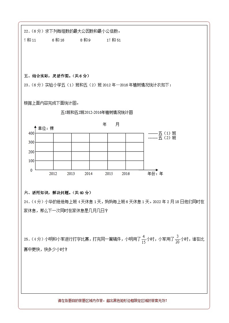 2023-2024学年(苏教版)五年级数学下学期中测试卷(基础卷02)02