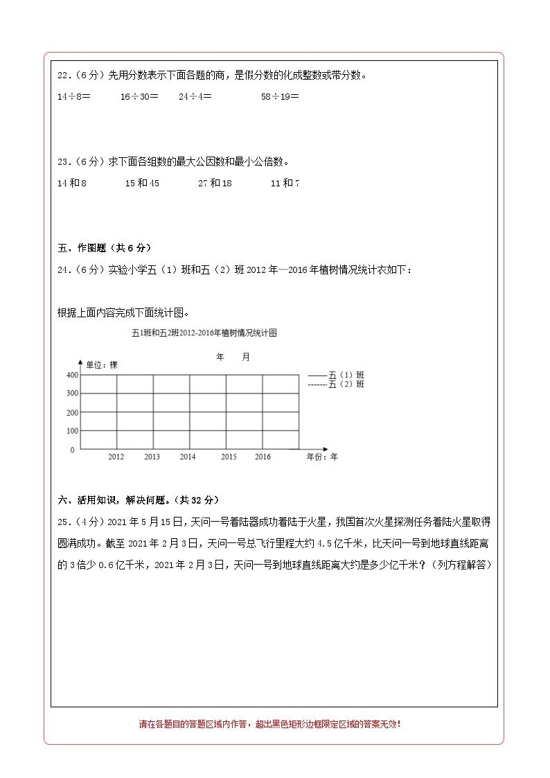 2023-2024学年（苏教版）五年级数学下学期中测试卷（提高卷01）02