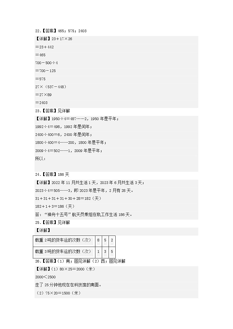 蘇教版數(shù)學(xué)（提高卷01）-2023-2024學(xué)年三年級下冊期中測試卷（參考答案）第2頁