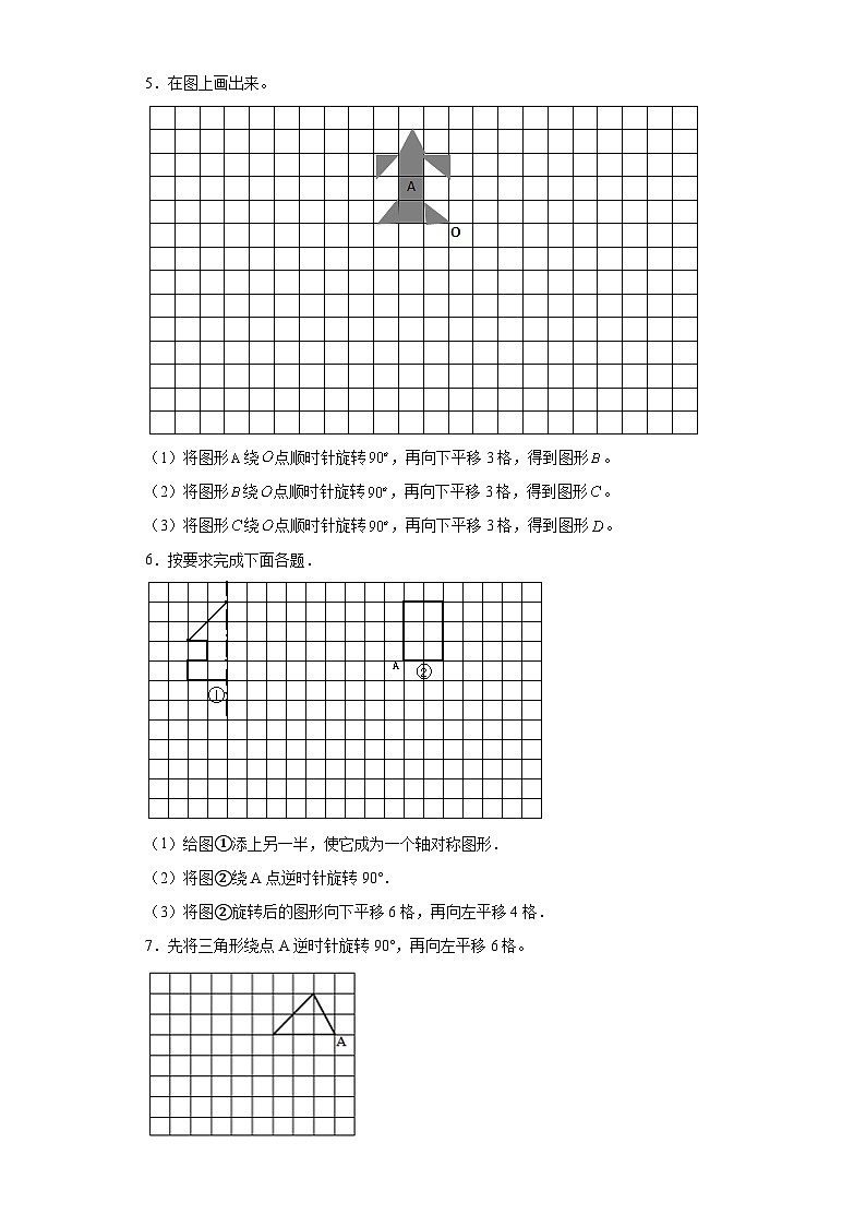 (期中典型真题)专题8作图题-江苏省南京市2023-2024学年四年级下册数学期中高频易错核心考点(苏教版)02