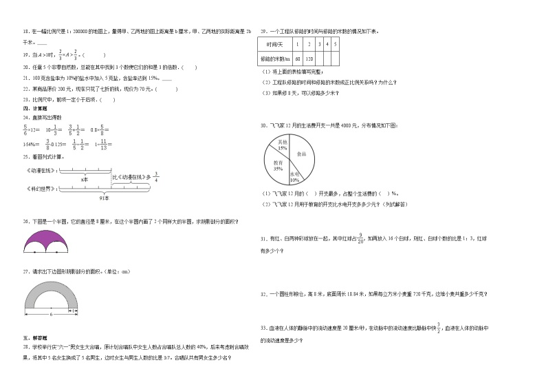 2023-2024学年小升初分班考数学押题卷02【青海专用】（人教版）02