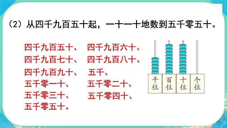 人教版小学二年级数学下册 万以内数的认识 (10000以内数的认识(1))课件第8页