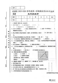 甘肃省陇南县武都区2023-2024学年五年级上学期数学期末试卷