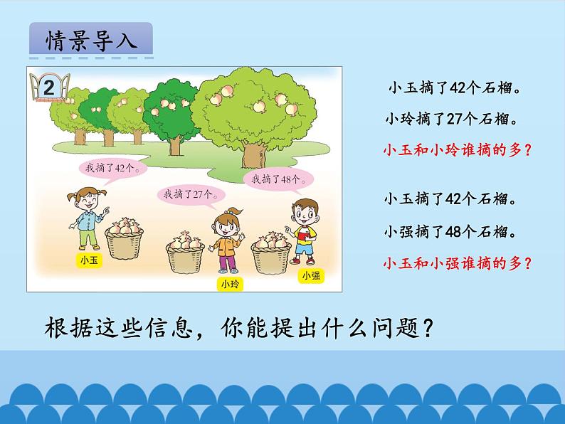 青岛版(五四制)一年级数学下册 二、丰收了——100以内数的认识-第二课时 课件第3页