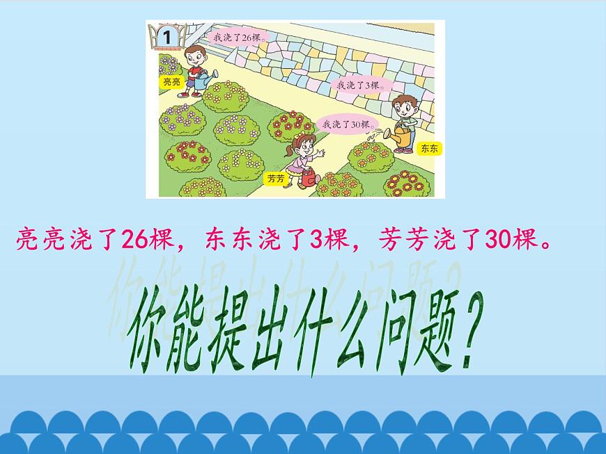 青島版（五四制）一年級數學下冊  四、綠色行動——100以內的加減法（一）第一課時   課件第3頁