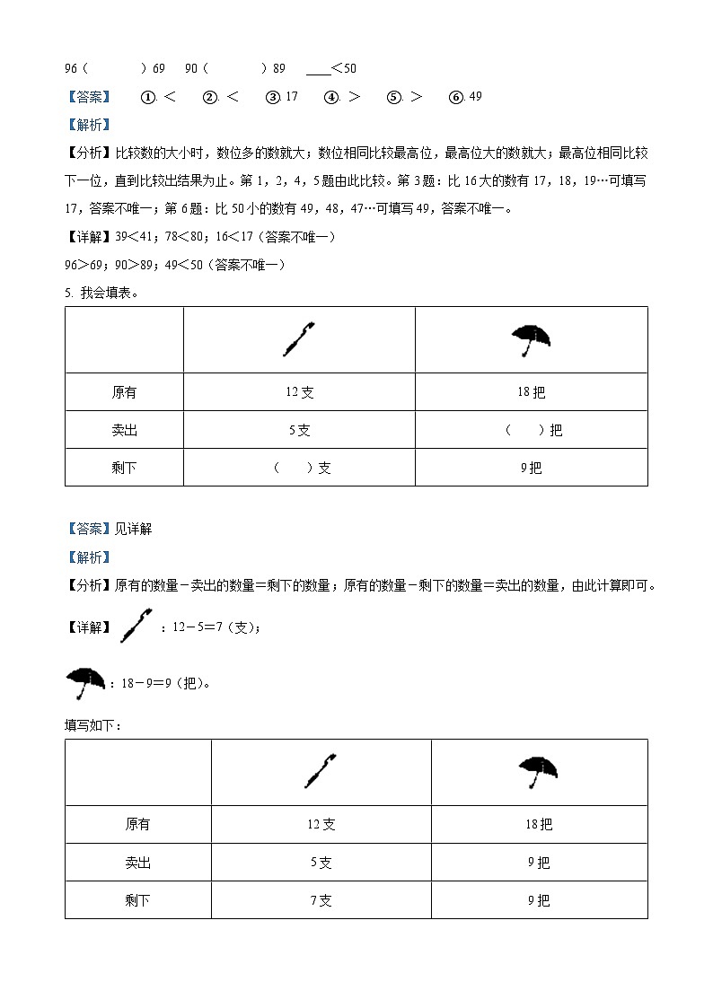 2023-2024学年广东省揭阳市揭东区北师大版一年级下册期中测试数学试卷(学生版+教师版 )02