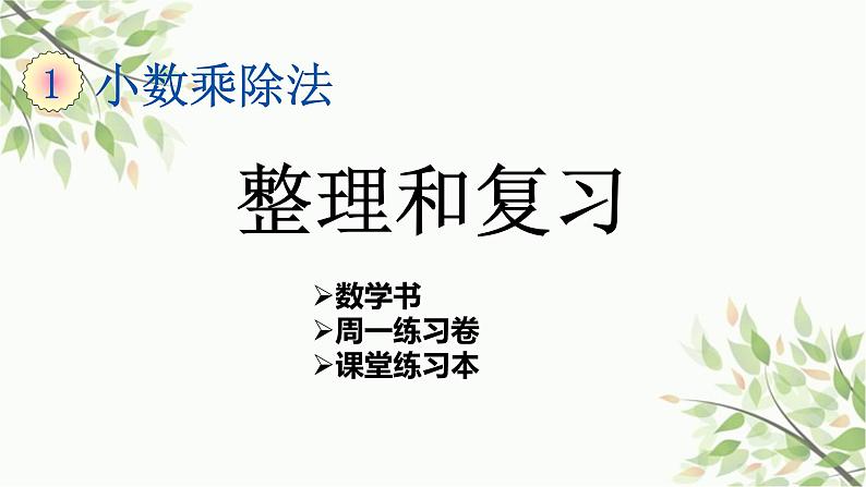 数与代数复习(课件)-五年级上册数学人教版01