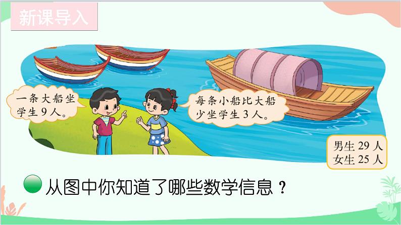 北师大版数学三年级上册 一 混合运算-第5课时 过河(1)课件02