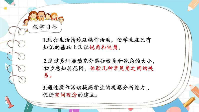 人教版小学数学二上 第3课时 认识钝角、锐角 课件第2页