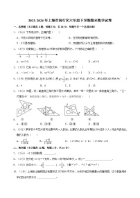 2023-2024年上海市闵行区六年级下学期期末数学试卷