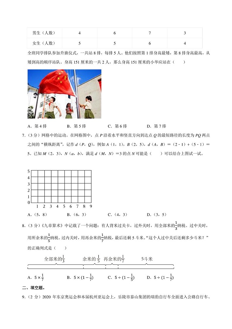 2024年山东省德州市武城县小升初数学模拟试卷附答案解析第3页