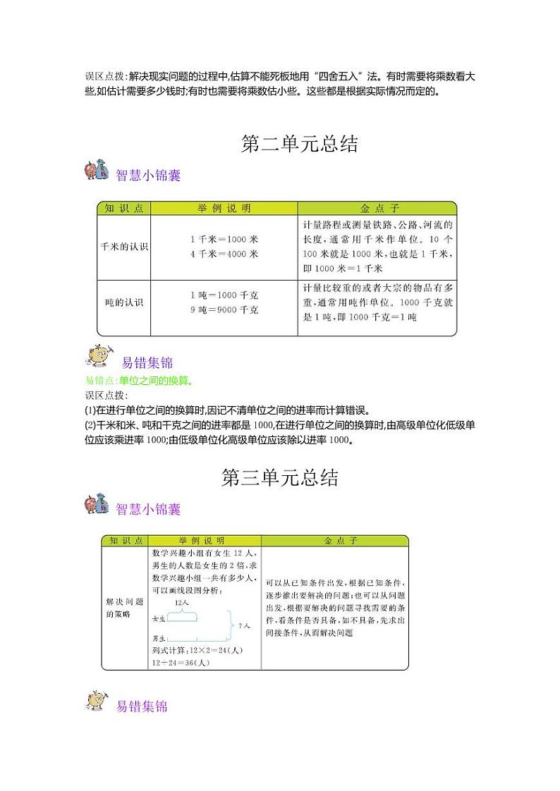 三年级(下)苏教版数学知识点总结02