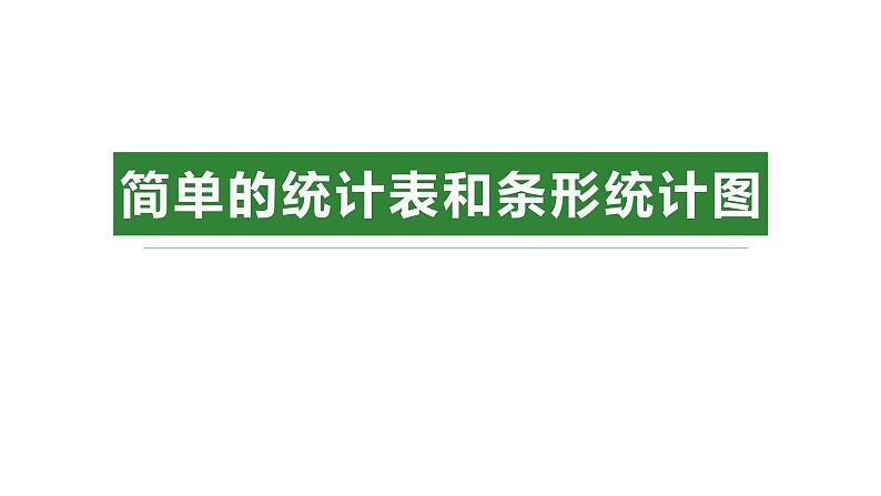 【同步备课】第四单元 第一课时 简单的统计表和条形统计图(课件) 四年级数学上册(苏教版)01
