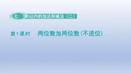 2024一年级数学下册第7单元100以内的加法和减法二1两位数加两位数不进位课件（冀教版）