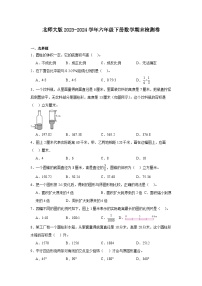 北师大版2023-2024学年六年级下册数学期末检测卷