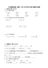 小升初模拟试题(试题)-2023-2024学年六年级下册数学人教版