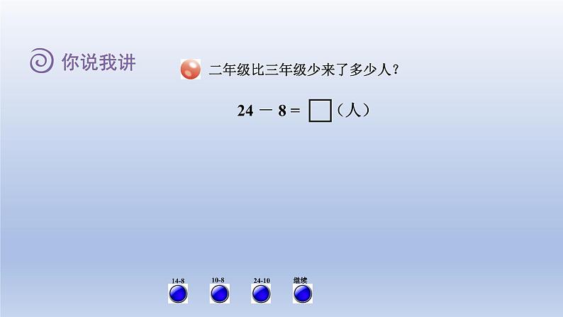 2024一年级数学下册五绿色行动--100以内数的加减法一第4课时两位数减一位数退位的减法课件(青岛版六三制)08