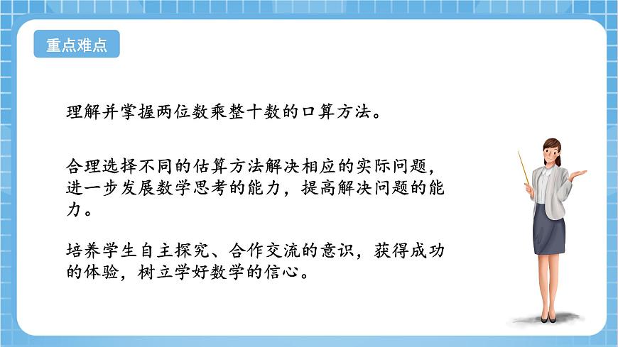 蘇教版數(shù)學(xué)三年級(jí)下冊(cè)1.1《口算兩位數(shù)乘整十?dāng)?shù)》（課件）第3頁