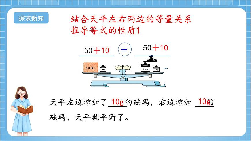 蘇教版數(shù)學(xué)五年級(jí)下冊(cè)1.2 《等式的性質(zhì)和解方程（1）》（教學(xué)課件）第6頁