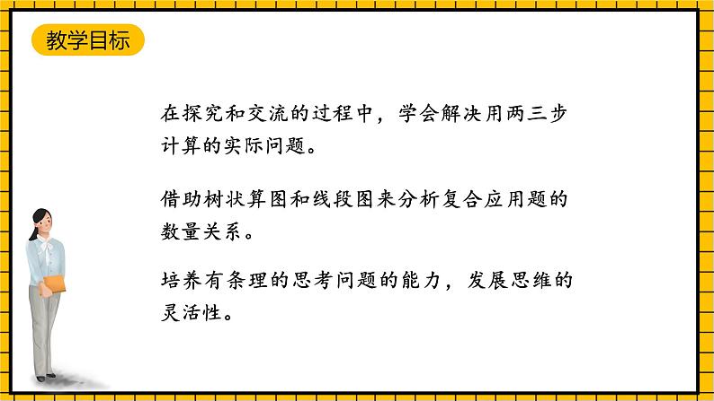 沪教版四年级数学下册1.4.3《解决问题-三步计算》(教学课件)02