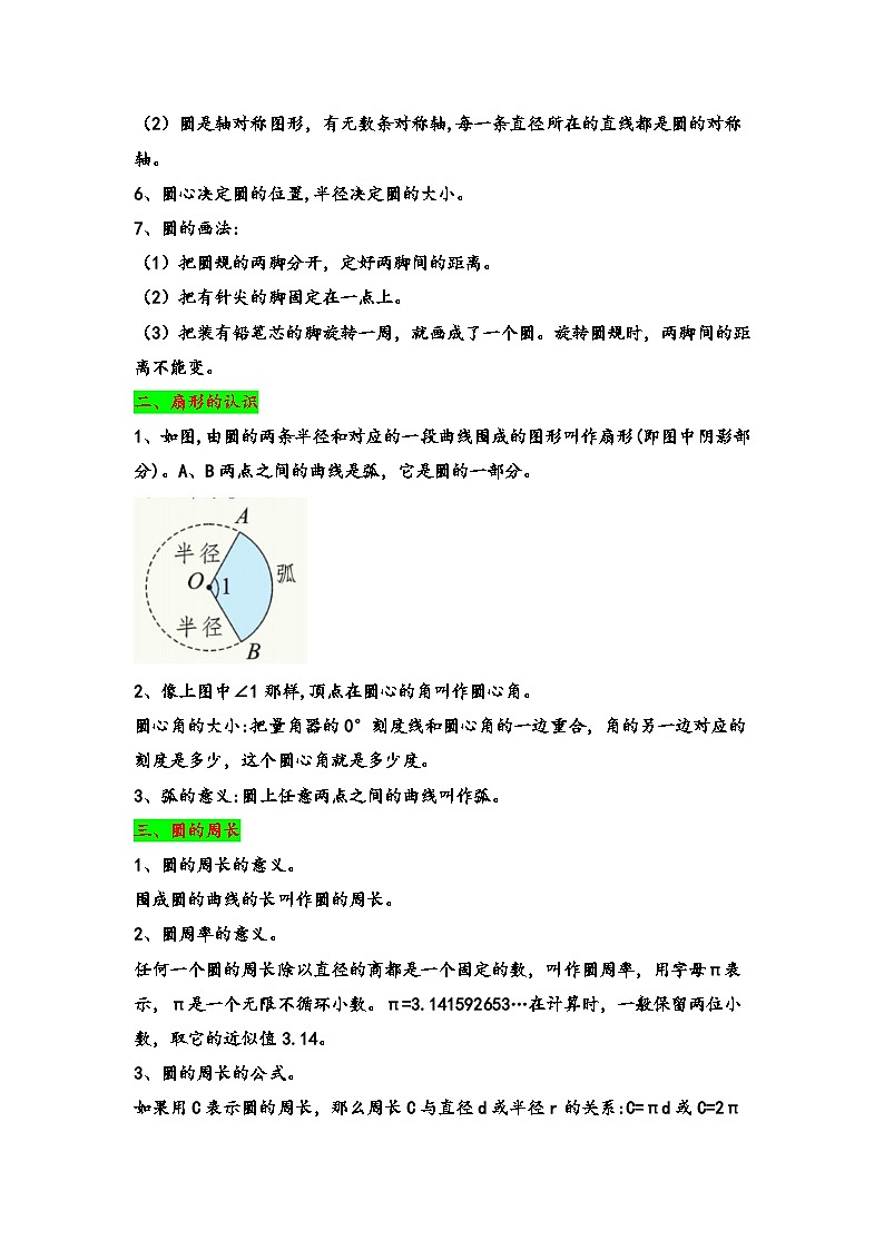2024年五升六数学暑假专题训练 专题6 圆(学生版)(苏教版)第2页