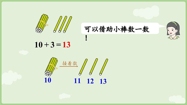 4.5 10加几、十几加几与相应的减法(课件)-2024-2025学年一年级上册数学人教版07