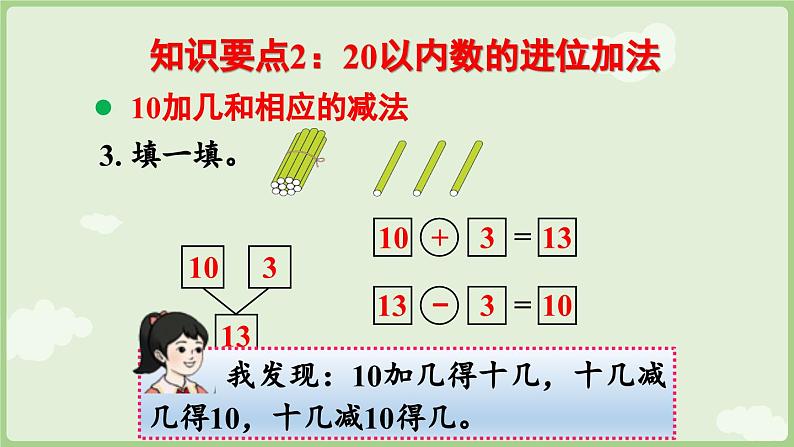 6.2 20以内数的加、减法(课件)-2024-2025学年一年级上册数学人教版第7页