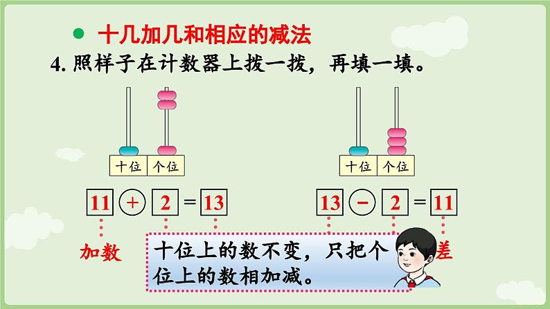 6.2 20以内数的加、减法(课件)-2024-2025学年一年级上册数学人教版第8页