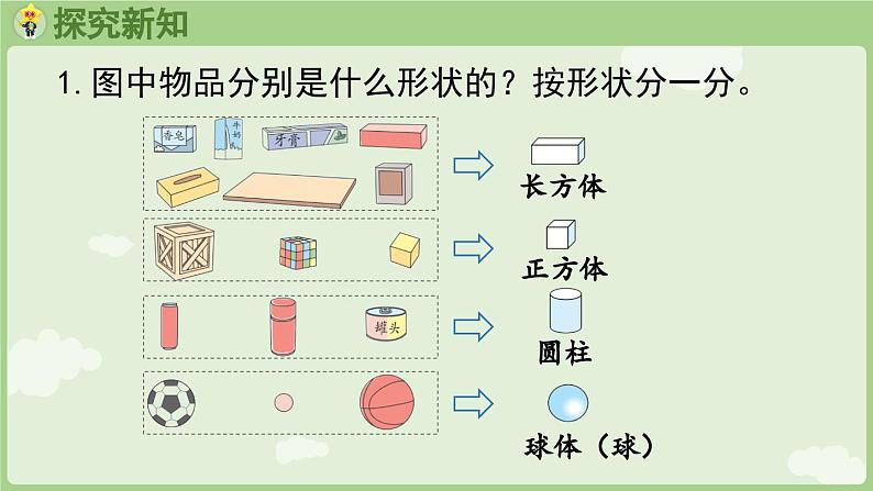 3.1 认识立体图形(课件)-2024-2025学年一年级上册数学人教版第5页