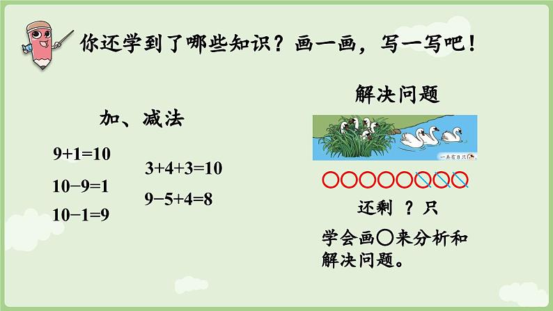 第二单元 6~10的认识和加、减法 整理和复习(课件)-2024-2025学年一年级上册数学人教版04