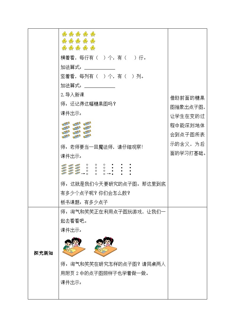 【核心素养】北师大版数学二年级上册-3.3 有多少点子(教案有反思)第2页