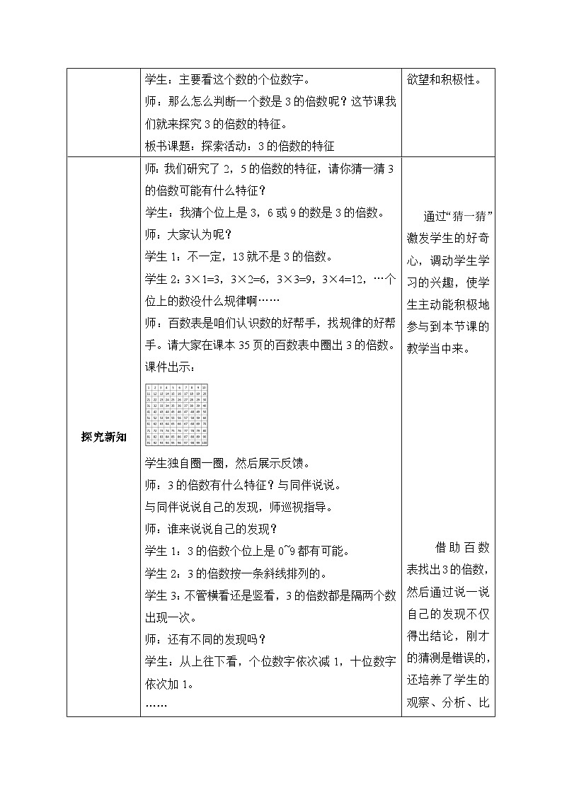 【核心素养】北师大版数学五年级上册-3.3 3的倍数的特征(教案有反思)第2页
