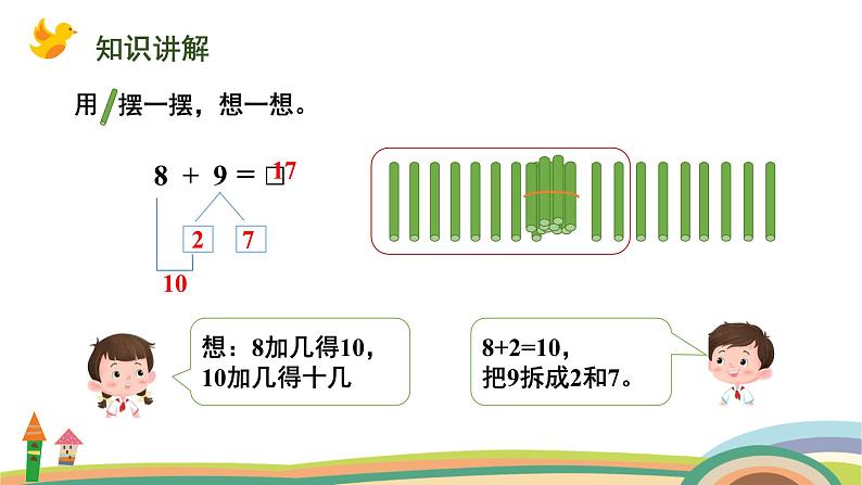 人教版(2024版)一年级数学上册课件 第五单元 第3课时 8、7、6、加几的两种算法03