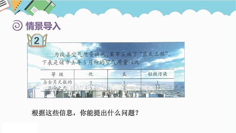2024五年级数学下册第5单元关注环境__分数加减法二第2课时异分母分数加减法课件(青岛版六三制)第2页