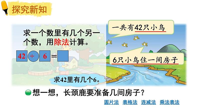 北师大版小学数学二上 9.1 长颈鹿与小鸟 课件第3页