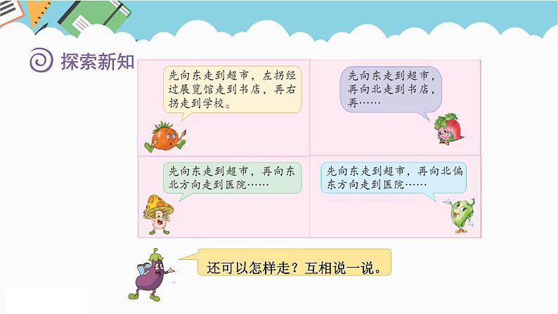 2024六年级数学下册五确定位置第3课时描述简单的行走路线课件(苏教版)第5页