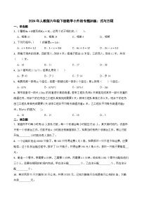 人教版六年级下册数学小升初专题训练：式与方程（含答案）