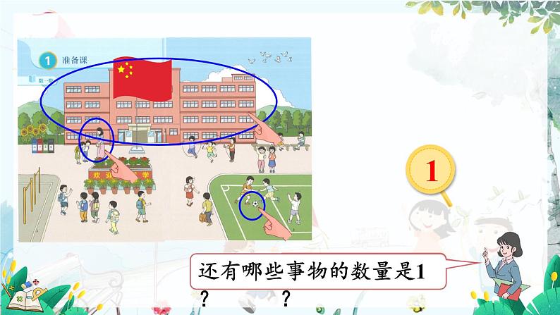 人教数学1年级上册件 在校园里找一找 PPT课件+教案+习题06