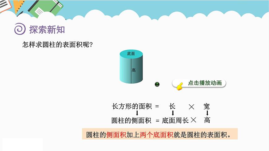 2024六年級(jí)數(shù)學(xué)下冊(cè)二冰淇淋盒有多大__圓柱和圓錐信息窗2圓柱的側(cè)面積和表面積課件（青島版六三制）第4頁(yè)