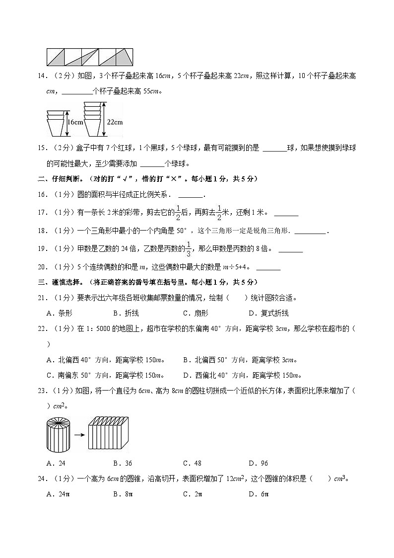 2024年四川省巴中市巴州区小升初数学试卷第2页
