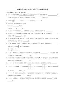 [数学]2024年四川省巴中市巴州区小升初真题数学试卷(有答案)