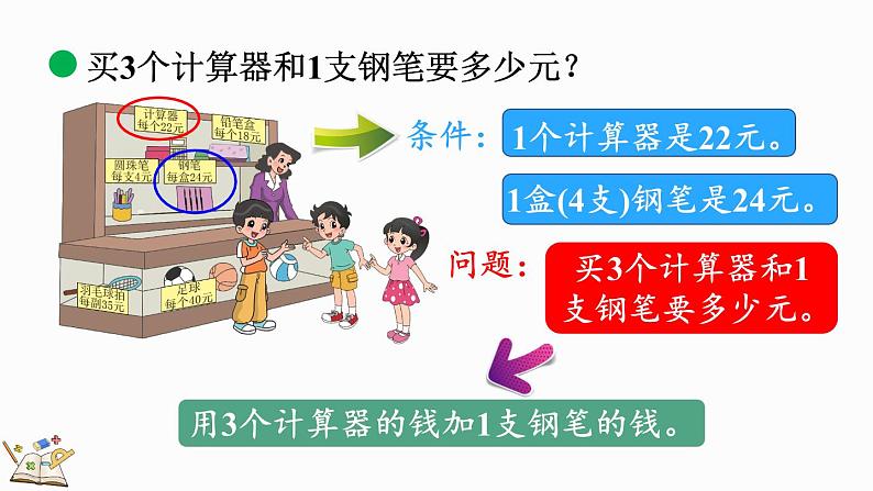 北师大版四年级数学上册课件 4.1 买文具(1)05