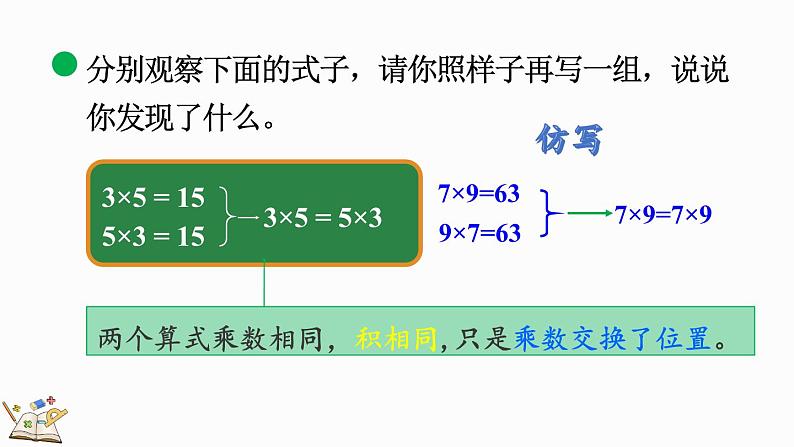 北师大版四年级数学上册课件 4.3 加法交换律和乘法交换律第4页