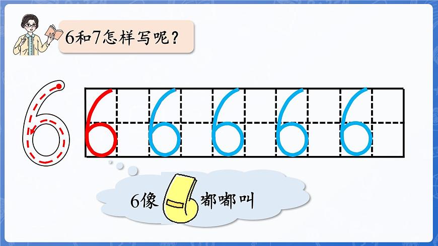 第2單元   走進(jìn)花果山——6~10數(shù)的認(rèn)識和加減法 信息窗1  6和7的認(rèn)識（課件）-2024-2025學(xué)年一年級上冊數(shù)學(xué)青島版（2024）第7頁