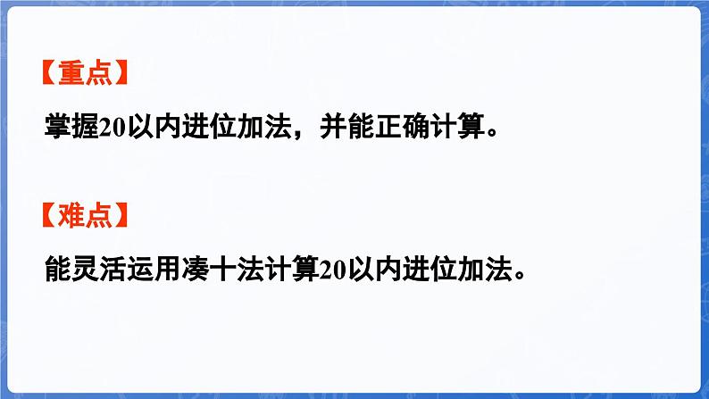 第5单元 我爱读书——20以内的进位加法 回顾整理(课件)-2024-2025学年一年级上册数学青岛版(2024)第3页